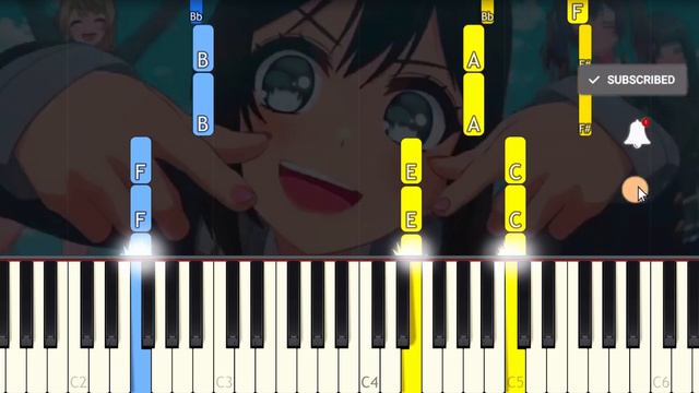 D4DJ - TikTok MEME Song - EASY Piano tutorial смотреть онлайн