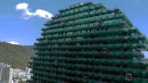 Санья-вид со смотровой площадки отеля Beauty Crown . о.Хайнань.  Дома -деревья.