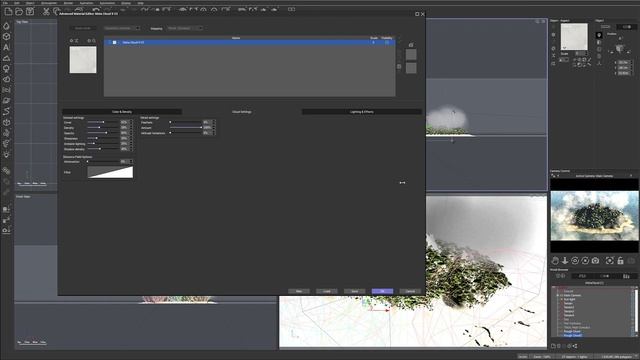 Creating island in Vue setup atmosphere and clouds render 4. How to create Epic Landscapes in Vue.