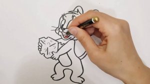 How to draw Jerry | Как нарисовать Джерри | Том и Джерри | мультик раскраска для детей