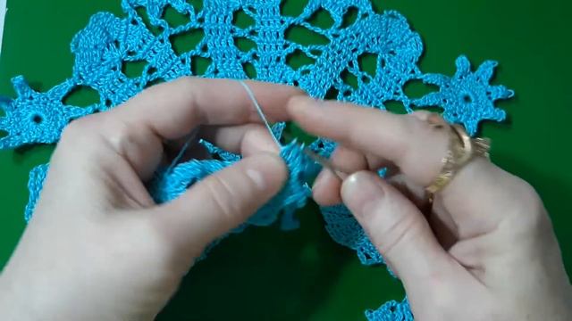 Салфетка крючком.часть1.Брюггское кружево.