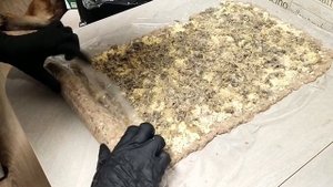 Мясной рулет с грибами и сыром)) Очень вкусно!!!