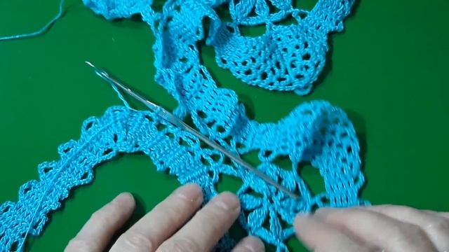Салфетка крючком.часть2.Брюггское кружево.