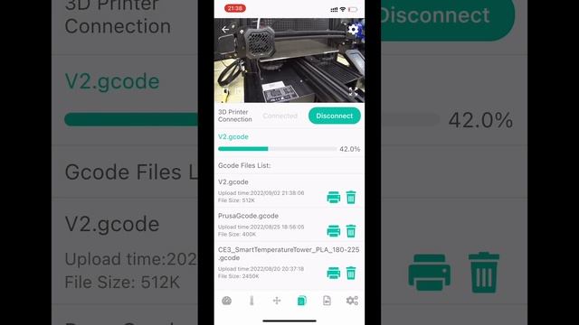 use the mobile phone to control the 3d printer for printing