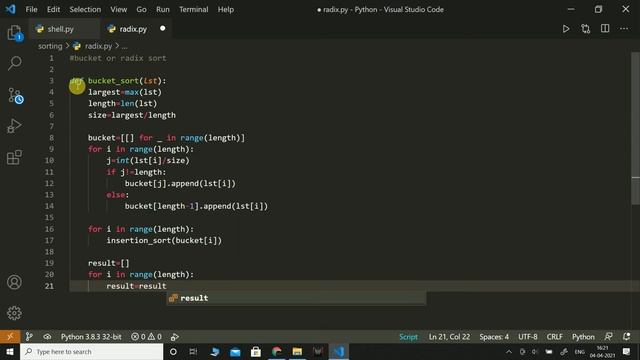 Sorting - Radix Sort | Python | Coding