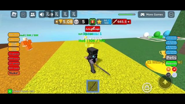 Роблокс но каждую секунду я получаю +1 урон!!! #хочуврек #урон #topgop #блоп смотреть онлайн