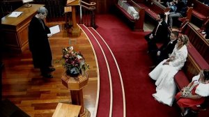 Enniskillen Presbyterian Church. The wedding of  Alison and Mark. 4th Dec 2020