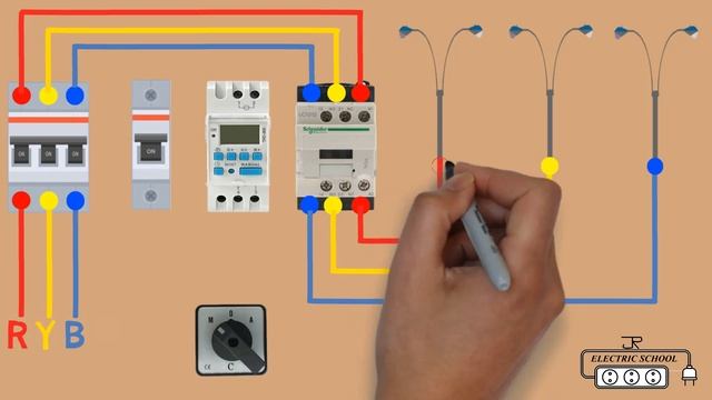 automatic ON OFF street light in digital timer wiring diagram смотреть онлайн