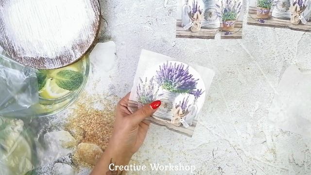 DIY?НАБОР В СТИЛЕ ПРОВАНС из доски и подстаканников?Анна Кохан?Мастер класс?Декупаж?