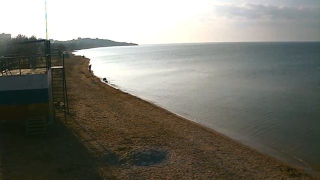 Пляж в Щёлкино 22.01.2015 ч.3 - видео с камеры 1