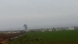 Российский истребитель сбит ракетой в городе Саракиб в Идлибе. P2