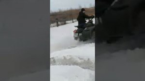 На мотоцикле Урал зимой