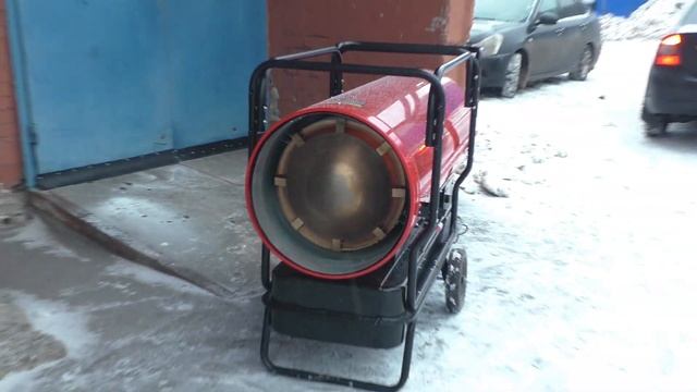 Дизельная пушка Elitech TP 150ДП, мощность 150 кВт. Запуск №1