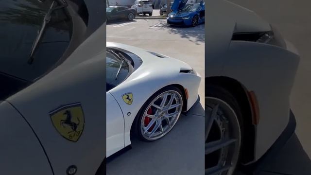 I love this white Ferrari F8 on HRE Rims