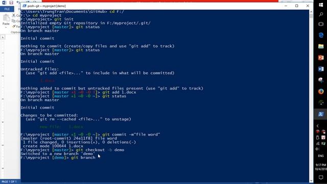 Hướng dẫn sử dụng Git shell смотреть онлайн
