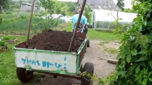 мотоблок угра с передним адаптером в работе