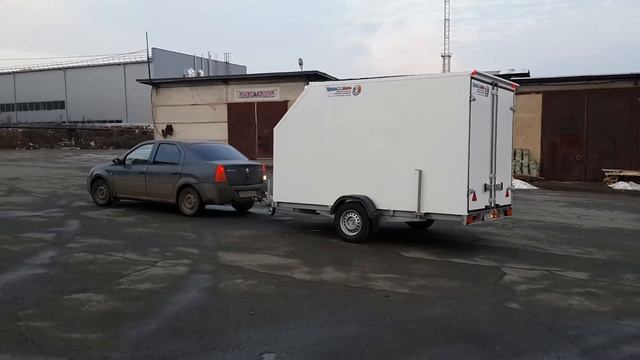 Прицеп-фургон для перевозки мото-техники смотреть онлайн