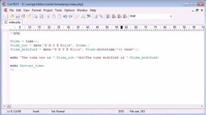 Beginner PHP Tutorial - 59 of 200 -Modifying timestamps (www.dynamicwebart.com)