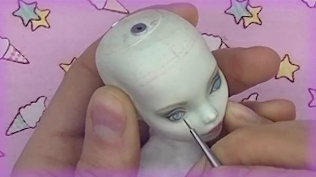 ООАК Монстер Хай. Как нарисовать лицо куклы. Перерисовка лица куклы. Лицо куклы