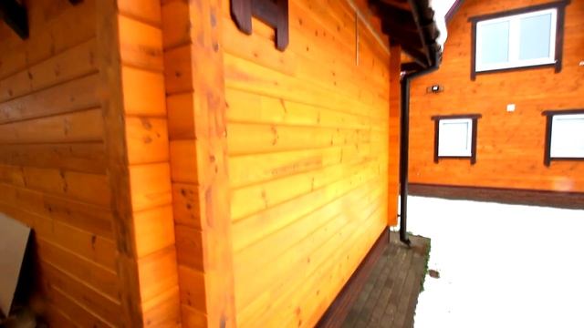 Мини-обзор бани из бруса с крыльцом. Компания IMWOOD.by смотреть онлайн