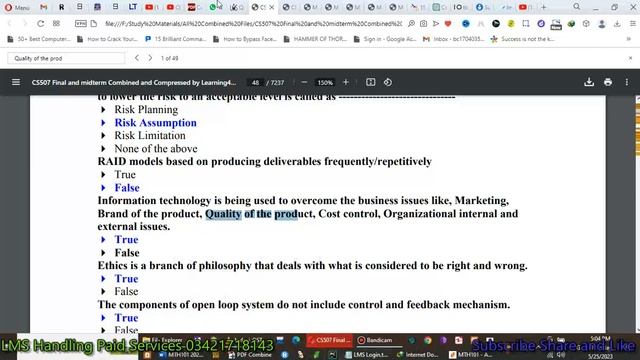 cs507 quiz no 1 solution spring 2023 correct answers смотреть онлайн