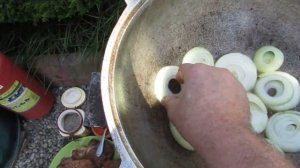 Вкуснейшая свинина с овощами(шампиньоны, картофель) в казане на дровах. #мангальныесубботы