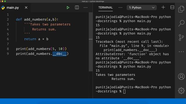 #6: Python Docstrings | Python Best Practices