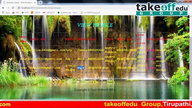 Hostel Seat Booking System  || Java Web Application Projects || Java Projects