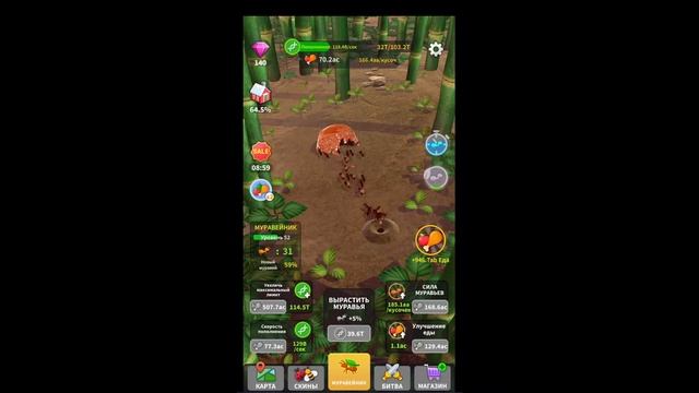 Муравьи жрут желе ⭔ Little Ant Colony - Idle Игра смотреть онлайн