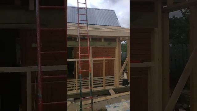 Пристройка к дачному домику #кострома #каркасные_дома #пристройкакдому