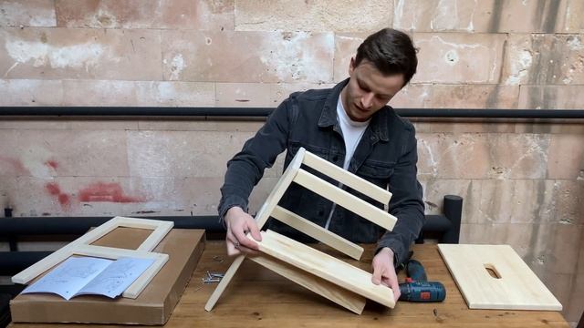 Табурет PROSTO HOME лесенка-стремянка из массива. Инструкция по сборке.
