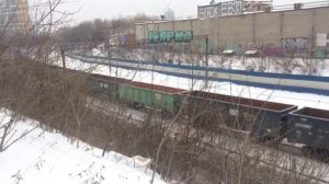 Тепловоз 2ТЭ116-*** с грузовым поездом следует по перегону Екатеринбург пасс-Шарташ