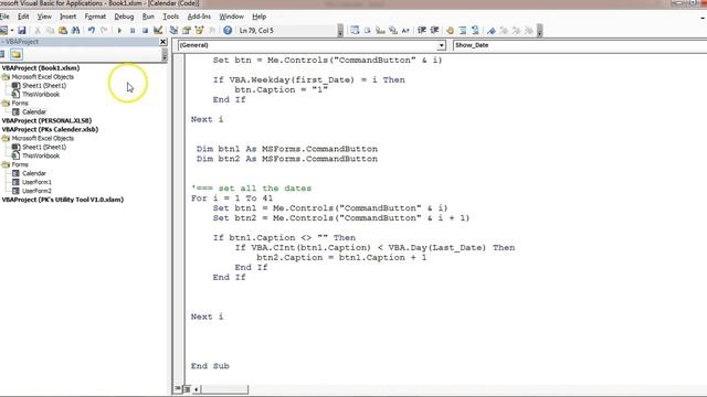 Fully Functional Dynamic Calendar Control in VBA (Part-2) смотреть онлайн