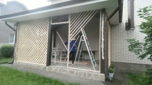 Деревянная решетка на террасе своими руками.  2020 г.