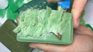 Asmr Green soap cutting | Асмр сет зелёного мыла | #asmrsound #forrelax