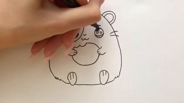 Как просто нарисовать милого хомяка с печеньем смотреть онлайн