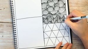 Графика Дудлинг, Зентангл. 4 УЗОРА.