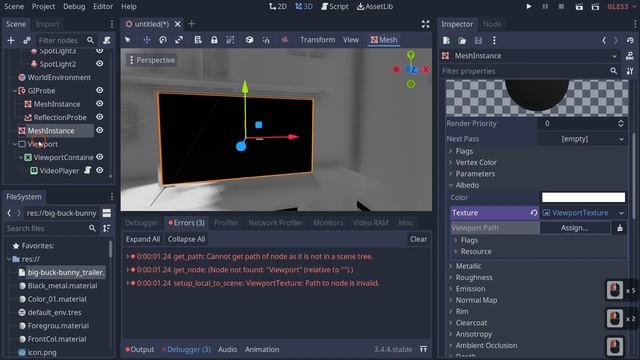 Playing Videos In 3D! How to make a TV in Godot! | Lets Learn Godot 3.4