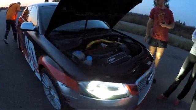 Злая AUDI RS3 УЛЕТАЕТ В КОСМОС!!! Заруба AUDI RS3 Vs AUDI RS6 Vs Porshe 9ff .........