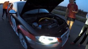 Злая AUDI RS3 УЛЕТАЕТ В КОСМОС!!! Заруба AUDI RS3 vs AUDI RS6 vs Porshe 9ff .........