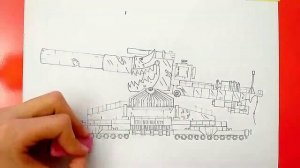 Как нарисовать танк дора || How to draw a Dora tank