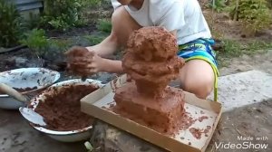 Как сделать скульптуру из красной глины