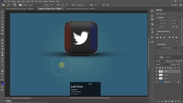 3D Objects In Photoshop | How To Design 3D Icons | 3D Buttons смотреть онлайн