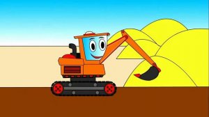 Мультик про экскаватор Машинки для малышей Cartoon about excavator