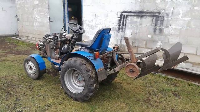 Новые большие задние колеса на самодельный минитрактор смотреть онлайн