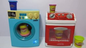 Игрушечная стиральная машина, Игрушечная плита и Плей До Toy Washing Machine Toy Stove with Play Do