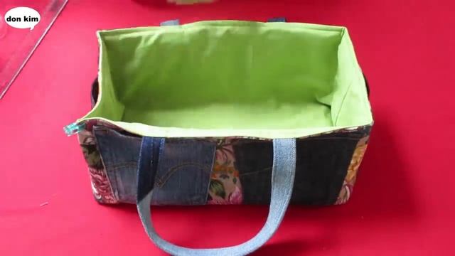 DIY백포켓을 활용한 "바느질 바구니"/Sewing basket with "jean's Back pocket" смотреть онлайн