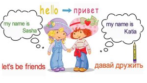 Учим английский. Имя. English for kids . Hello my name is. - Английский для детей .