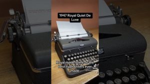 How to use all functions on a 1947 Royal Quiet De Luxe vintage portable typewriter