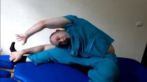 растяжка на полу, растяжка на симметрию склепка